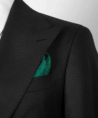 Howell Black Slim Fit Three Pieces Modern Business Men Suits_3