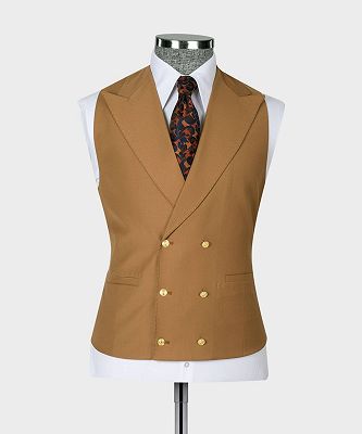 Harry New Arrival Brown Peaked Lapel 3-Pieces Fashion Business Suits
