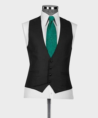 Howell Black Slim Fit Three Pieces Modern Business Men Suits