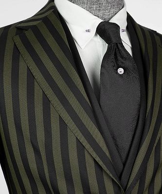 Johnny New Arrival Dark Green Three Pieces Slim Fit Fashion Prom Suits_3