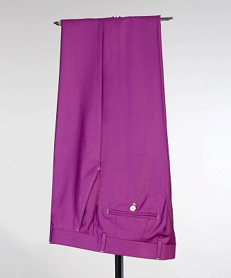 Osmond Purple Two Pieces Notched Lapel Close Fitting Bespoke Men Suits_4