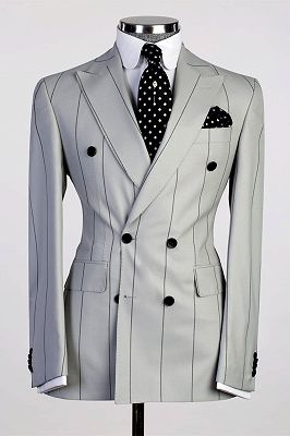 Reginald Chic Gery Double Breasted Peaked Lapel Business Men Suits