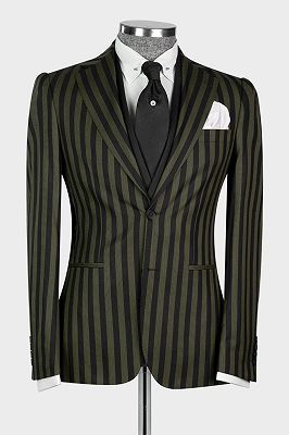 Johnny New Arrival Dark Green Three Pieces Slim Fit Fashion Prom Suits