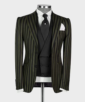 Johnny New Arrival Dark Green Three Pieces Slim Fit Fashion Prom Suits
