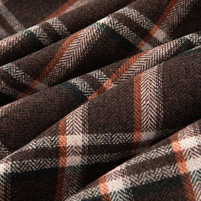 1 Metre Suit Fabric Plaid Woolen TR69%T24%W6%R1%SP 350GSM 150cm Width Twill Winter Men's Suit_1