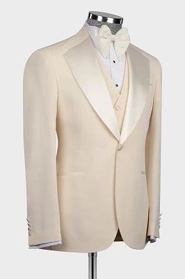 Lionel Fashion Champagne Notched Lapel Three Pieces Prom Suits_2