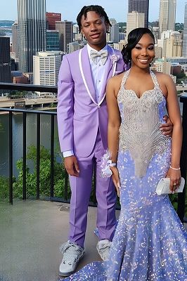 Elvis Handsome Violet Shawl Lapel One Button Prom Suits