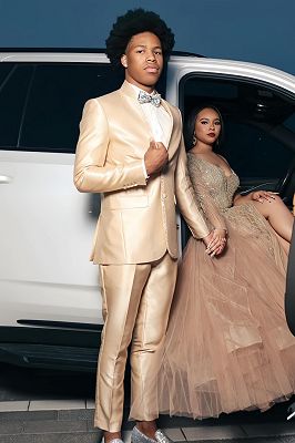 Craig Fancy Champagne Stain Two Pieces Prom Suits