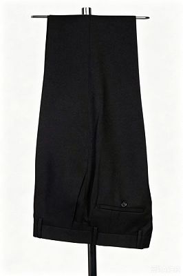 Maggie Classical Black Shawl Lapel Wedding Suits With Beading
