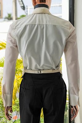 Marsh Bespoke Light Apricot Peaked Lapel Three Pieces Prom Suits_4
