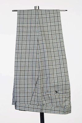 Rachel Gentle Gray Plaid Peaked Lapel Double Breasted Business Suits