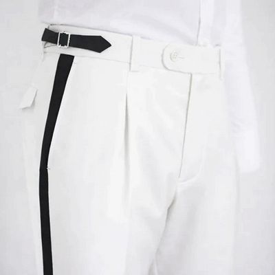 Peterson Classical Black Shawl Lapel One Button Prom Suits With White Pining_2