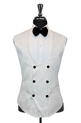 Wonderful White Jacket Double Breasted Vest