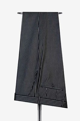 Rhodes Chic Black Striped Double Breasted Prom Suits With Sequins Lapel_2