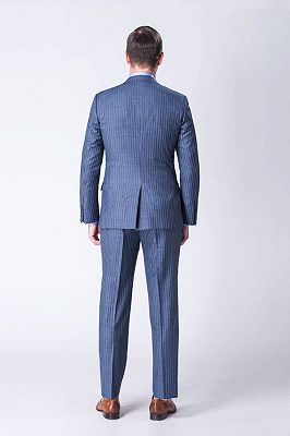 Amari Modern Stripes Made-to-Order Two Piece Blue Mens Suits_3