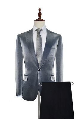 Shiny Silver Prom Suits | Glittering Peak Lapel Suits for Men