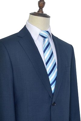 Classic Notch Lapel Navy Suits for Men | Dark Blue Mens Suits for Groomsmen_3