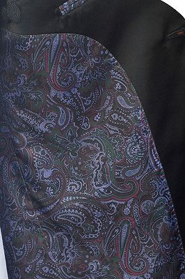 Classic Dark Grey Black Shawl Collar Wedding Tuxedos | Two Buttons Wedding Suits for Men_6