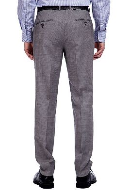Traditional Grey Houndstooth Mens Suits_9