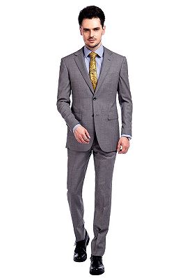 Traditional Grey Houndstooth Mens Suits_1