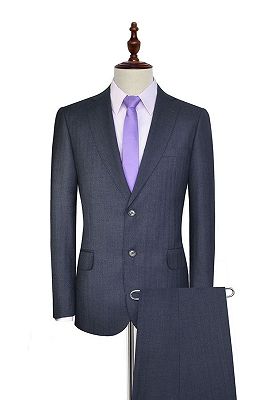 Julio Dark Grey Stripe Pattern Mens Suits for Formal_1