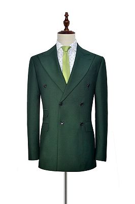 Reid Dark Green Double Breasted Mens Suits for Formal