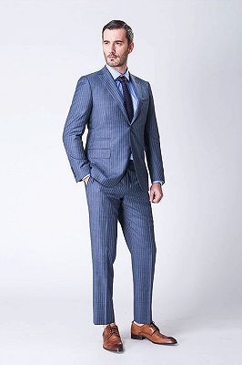 Amari Modern Stripes Made-to-Order Two Piece Blue Mens Suits_2