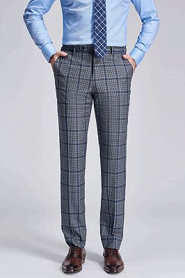 blue blazer grey pants | Allaboutsuit