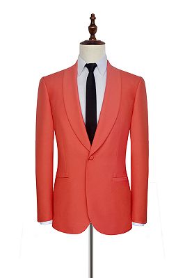 Shawl Lapel Orange Mens Suits | One Button Mens Prom Suits with Pants_1