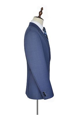 Blue Mens Suits with Besom Pockets | Mens Formal Suits for Business_4