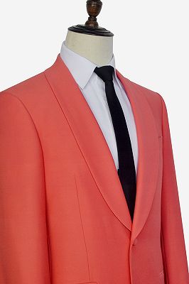 Shawl Lapel Orange Mens Suits | One Button Mens Prom Suits with Pants_3