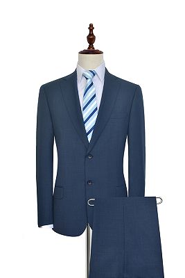 Classic Notch Lapel Navy Suits for Men | Dark Blue Mens Suits for Groomsmen_2