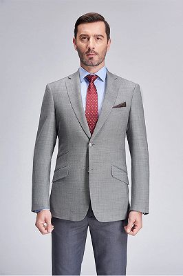 blue blazer grey pants | Allaboutsuit