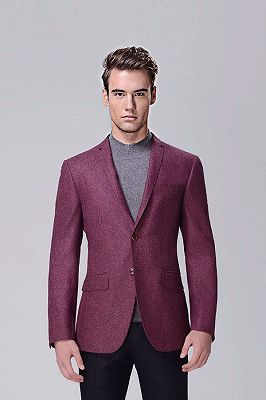 Fashionable Red Violet Business Thick Blazer Jacket for Casual