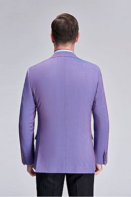Violet Purple Tuxedo Jackets for Wedding | Three Flap Pockets New Blazer for Men_3