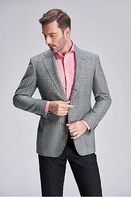 blue blazer grey pants | Allaboutsuit
