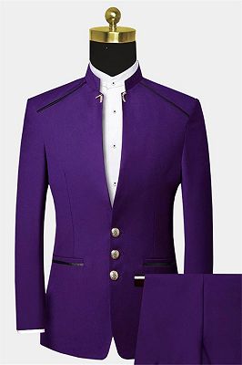 Violet Two Pieces Men Suits | Braeden Purple Suits for Men_1