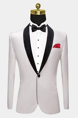 White Velvet Blazer Jacket | Formal Business Slim Fit Dinner Suits_1