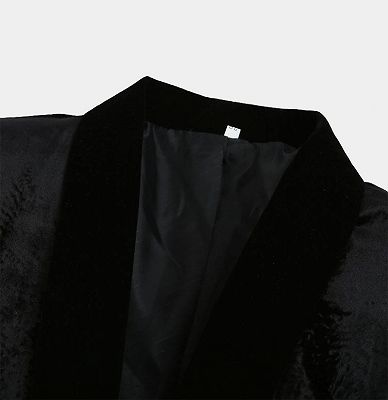 Jaime Black Velvet Dinner Jacket | Formal Business Men Suit_3