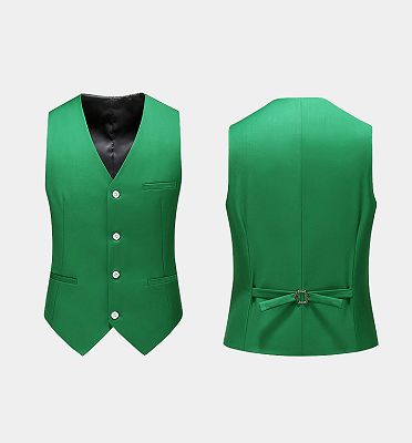 Three Piece Green Men Suits | Classic Notched Lapel Prom Suits
