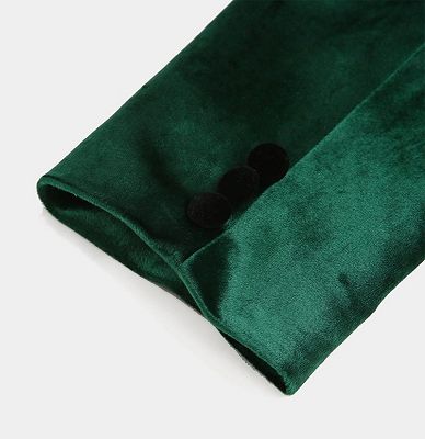 Green Velvet Tuxedo Jackets | Declan One Piece Prom Suits_4