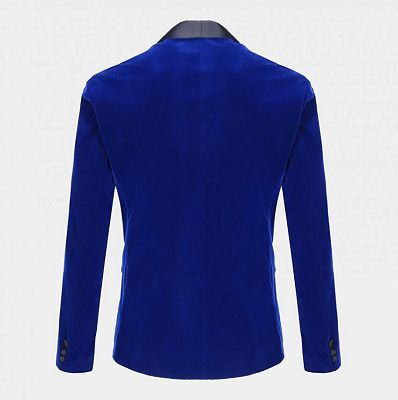 Royal Blue Velvet Tuxedo Jacket | Shawl Lapel Prom Suits Online