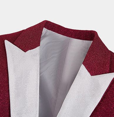 Zander Fuchsia Glitter Tuxedo Jacket | Sequin Slim Fit Prom Men Suits_3