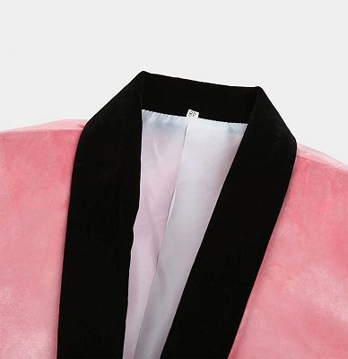 Light Pink Velvet Prom Suits for Men | Modern Mens Slim Fit Blazers_3