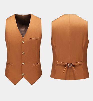 Classic Burnt Orange Men Suits with 3 Pieces | Suits For Sale_3