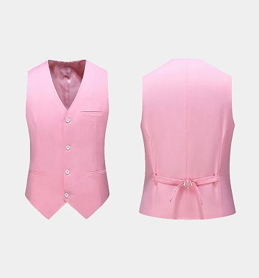 Light Pink Suits for Men with 3 Pieces | Notched Lapel Slim Fit Tuxedo_3