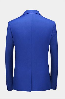 Royal Blue Notched Lapel Prom Suits | Formal Menswear with 3 Pieces_2