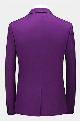 Purple Men Suits For Prom | Three Pieces Tuxedo with Notched Lapel