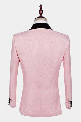 Unique Pink Jacquard Tuxedo Online | Prom Suits for Guys_2