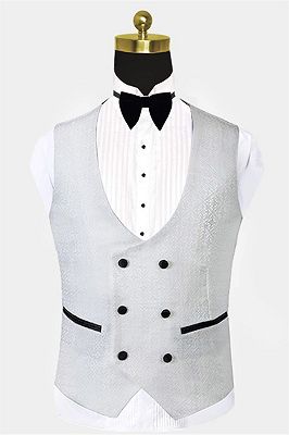 White Vintage Dinner Suits | Print Floral Tuxedo for Men